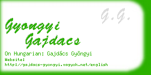 gyongyi gajdacs business card