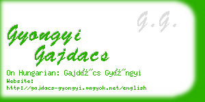 gyongyi gajdacs business card